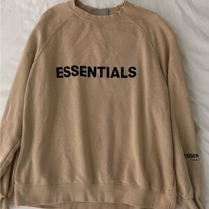 Fear of God Essentials Beige Crewneck Sweater